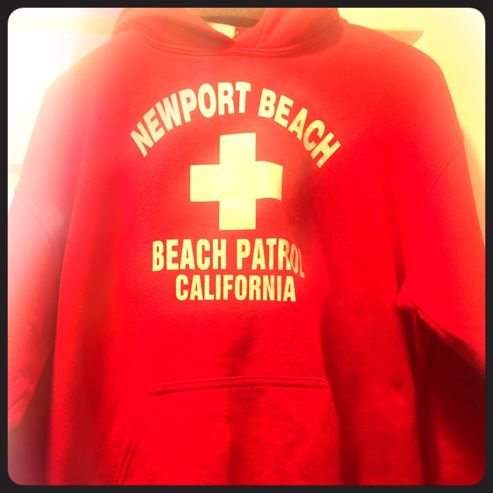 Newport Beach Red Hoodie